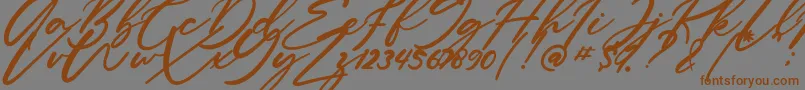 Anitto-Schriftart – Braune Schriften auf grauem Hintergrund