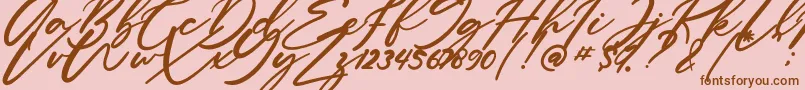 Anitto Font – Brown Fonts on Pink Background