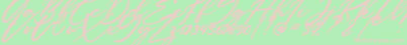 Anitto Font – Pink Fonts on Green Background