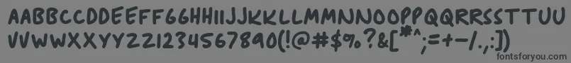 AnitypeJournal 1 Font – Black Fonts on Gray Background