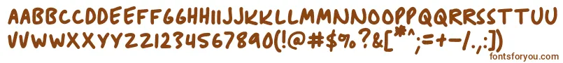 Шрифт AnitypeJournal 1 – коричневые шрифты на белом фоне