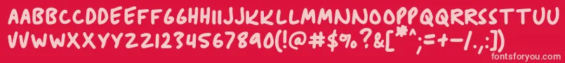 Más sobre la fuente AnitypeJournal 1 fuente AnitypeJournal 1 – Fuentes Rosadas Sobre Fondo Rojo