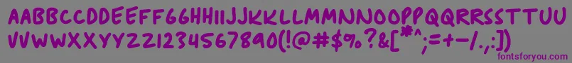 AnitypeJournal 1-fontti – violetit fontit harmaalla taustalla
