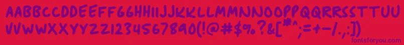 Шрифт AnitypeJournal 1 – фиолетовые шрифты на красном фоне