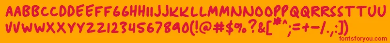 AnitypeJournal 1 Font – Red Fonts on Orange Background