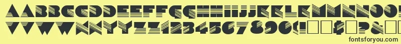 SinaloaRegular Font – Black Fonts on Yellow Background