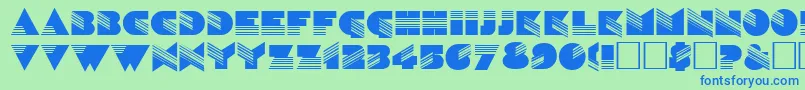 フォントSinaloaRegular – 青い文字は緑の背景です。