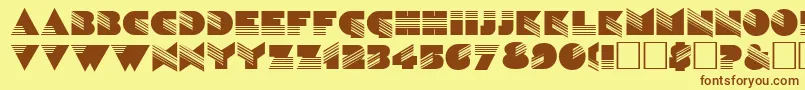 SinaloaRegular Font – Brown Fonts on Yellow Background