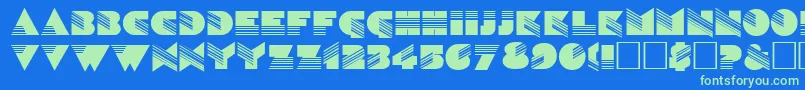 SinaloaRegular Font – Green Fonts on Blue Background