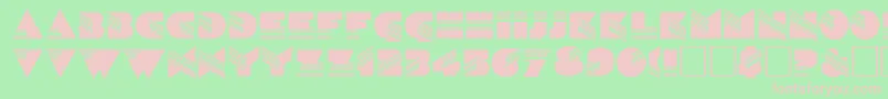 SinaloaRegular Font – Pink Fonts on Green Background