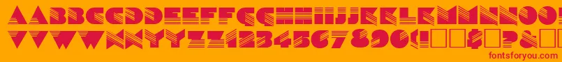 SinaloaRegular Font – Red Fonts on Orange Background