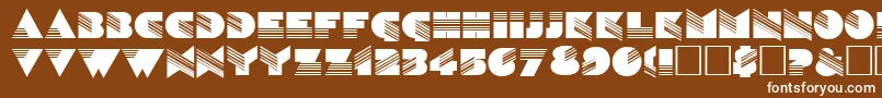 フォントSinaloaRegular – 茶色の背景に白い文字