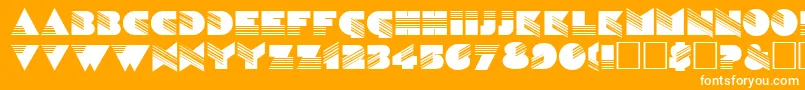 フォントSinaloaRegular – オレンジの背景に白い文字