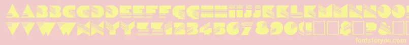 SinaloaRegular Font – Yellow Fonts on Pink Background