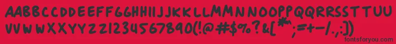 AnitypeJournal 3 Font – Black Fonts on Red Background