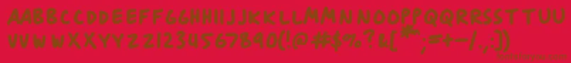 AnitypeJournal 3 Font – Brown Fonts on Red Background