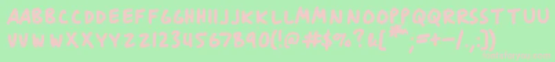 AnitypeJournal 3 Font – Pink Fonts on Green Background