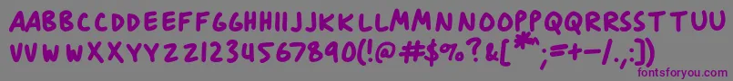 Saiba mais sobre a fonte AnitypeJournal 3 Fonte AnitypeJournal 3 – fontes roxas em um fundo cinza