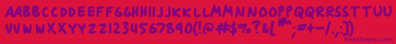 AnitypeJournal 3 Font – Purple Fonts on Red Background