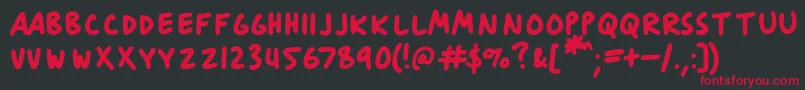 AnitypeJournal 3 Font – Red Fonts on Black Background