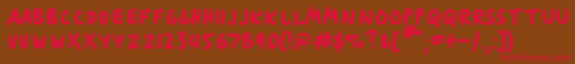 AnitypeJournal 3 Font – Red Fonts on Brown Background
