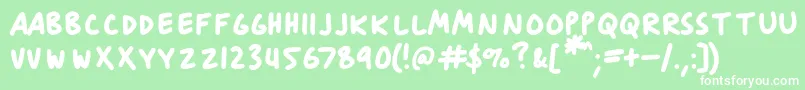 AnitypeJournal 3 Font – White Fonts on Green Background