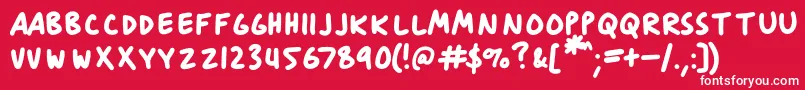 フォントAnitypeJournal 3 – 赤い背景に白い文字
