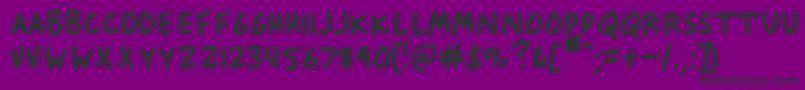 Czcionka AnitypeJournal 4 – czarne czcionki na fioletowym tle