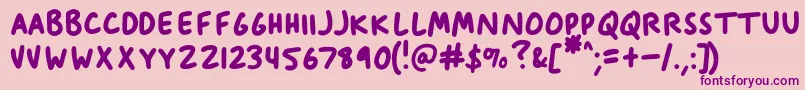 AnitypeJournal 4 Font – Purple Fonts on Pink Background