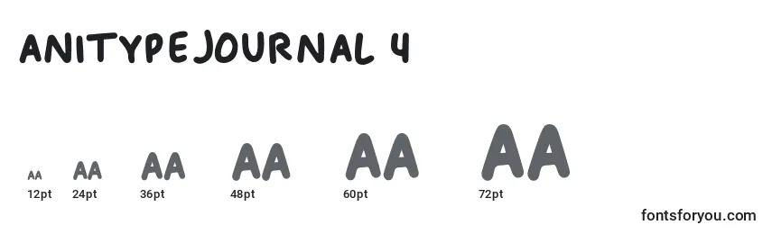 Größen der Schriftart AnitypeJournal 4