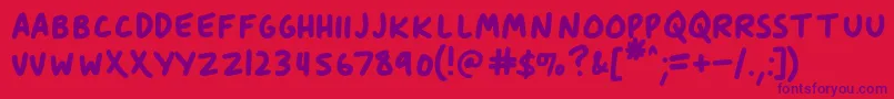 AnitypeJournal 5 Font – Purple Fonts on Red Background