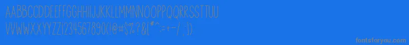 AnitypeRedwood 1-Schriftart – Graue Schriften auf blauem Hintergrund