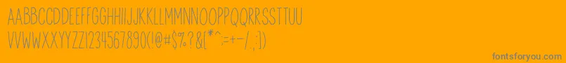 AnitypeRedwood 1-Schriftart – Graue Schriften auf orangefarbenem Hintergrund