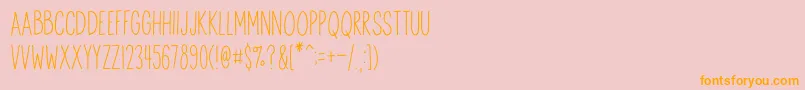 AnitypeRedwood 1 Font – Orange Fonts on Pink Background