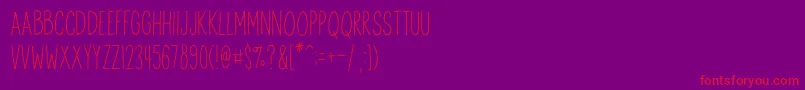 AnitypeRedwood 1 Font – Red Fonts on Purple Background