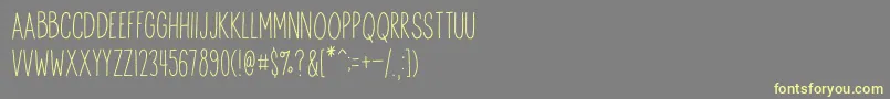 AnitypeRedwood 1 Font – Yellow Fonts on Gray Background