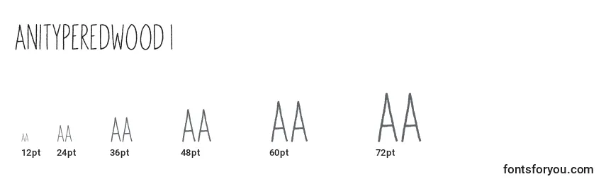 Размеры шрифта AnitypeRedwood 1