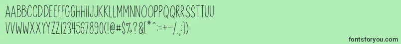 AnitypeRedwood 2 Font – Black Fonts on Green Background