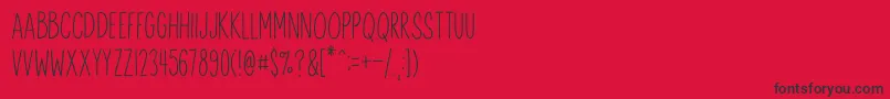 AnitypeRedwood 2 Font – Black Fonts on Red Background