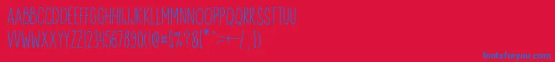 フォントAnitypeRedwood 2 – 赤い背景に青い文字