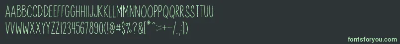 AnitypeRedwood 2 Font – Green Fonts on Black Background