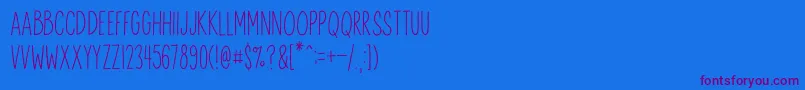 AnitypeRedwood 2 Font – Purple Fonts on Blue Background
