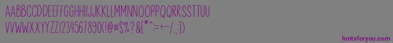 AnitypeRedwood 2 Font – Purple Fonts on Gray Background