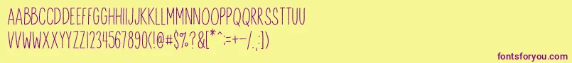 AnitypeRedwood 2 Font – Purple Fonts on Yellow Background