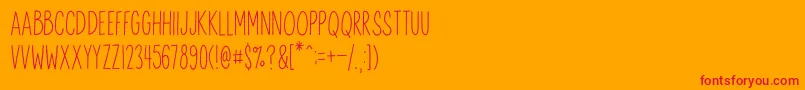 AnitypeRedwood 2 Font – Red Fonts on Orange Background