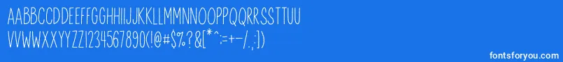 AnitypeRedwood 2 Font – White Fonts on Blue Background