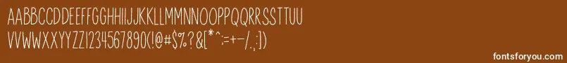 AnitypeRedwood 2 Font – White Fonts on Brown Background