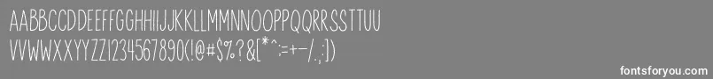 Шрифт AnitypeRedwood 2 – белые шрифты на сером фоне