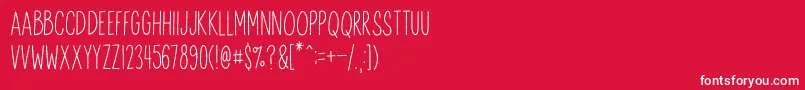 AnitypeRedwood 2 Font – White Fonts on Red Background