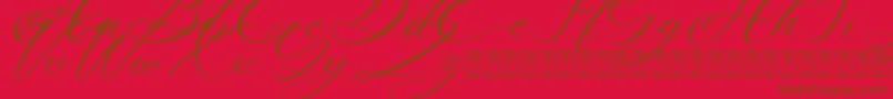 Aniyah Free-Schriftart – Braune Schriften auf rotem Hintergrund